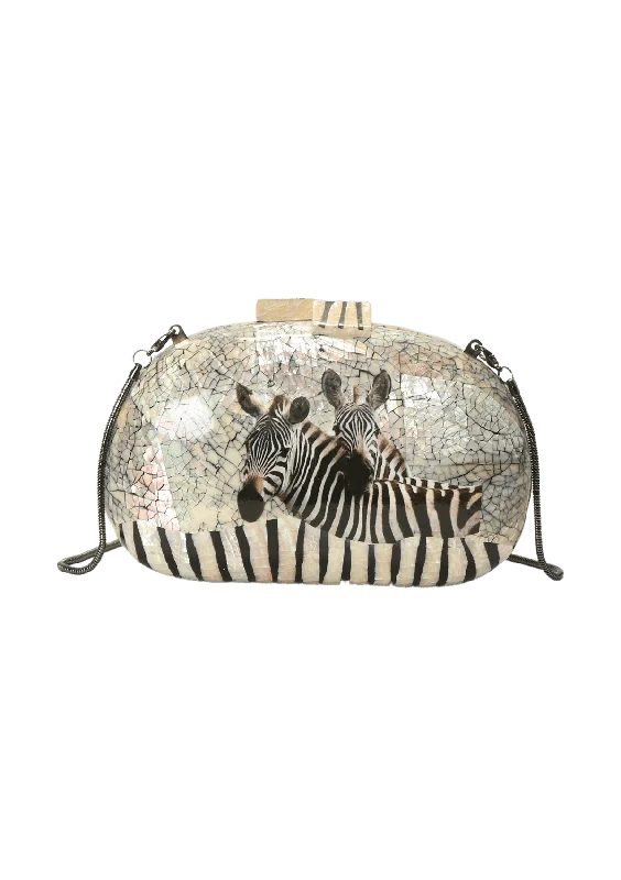 Bags For Free-Spirited And Artistic Styles CLUTCH ZEBRA