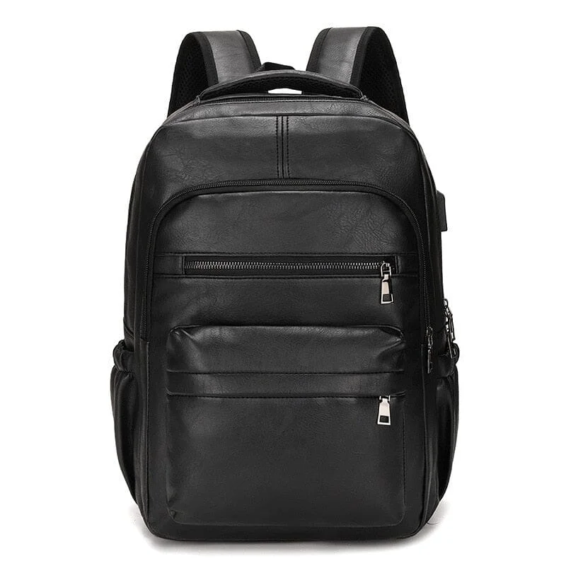 Seasonal Clearance Bags For Summer, Winter, Etc. Leather Backpack With USB Charger