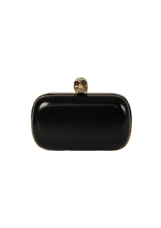 Minimalist Bags For Clean And Modern Aesthetics METALLIC SKULL BOX CLUTCH