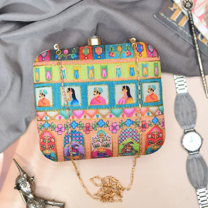 Flash Sale On Premium Bags Mughal Theme Clutch