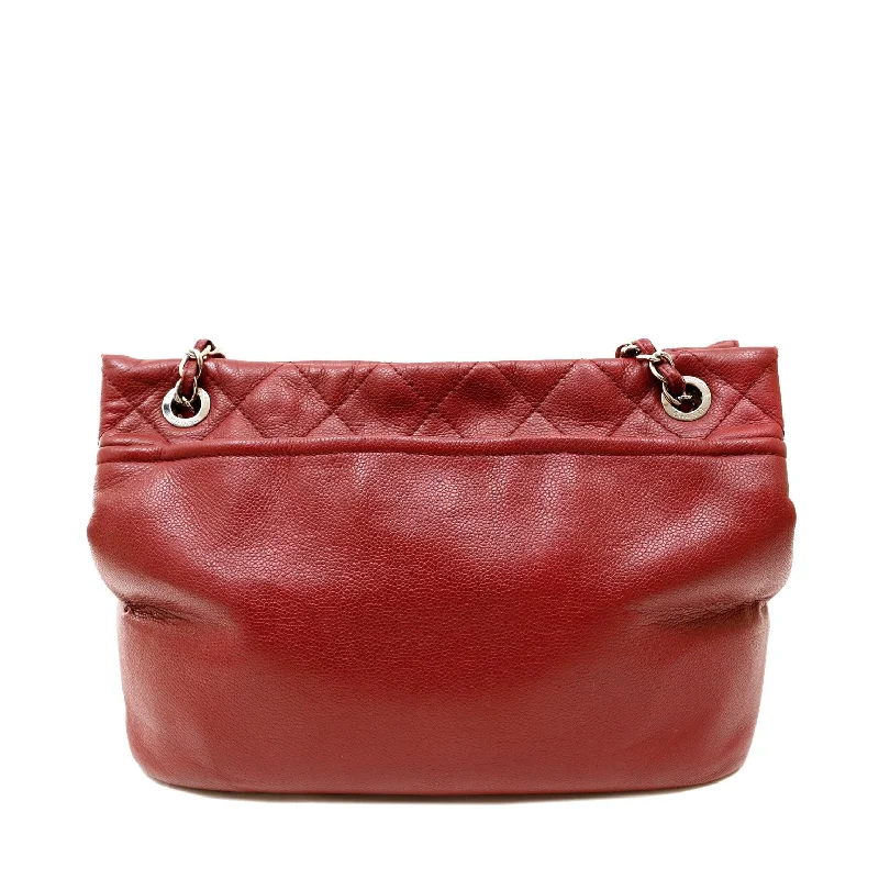 Stylish And Affordable Bags For Every Occasion Chanel Red Caviar Leather Tote w/ Silver Hardware