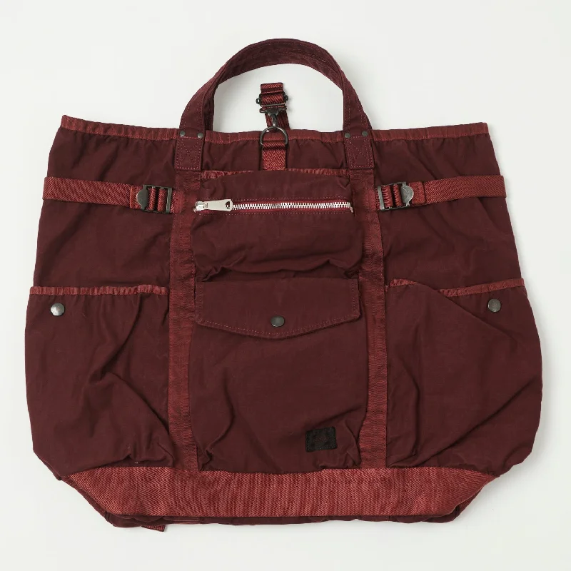 Bags For Free-Spirited And Artistic Styles Porter-Yoshida & Co. Crag 2-Way Ruck Sack - Burgundy