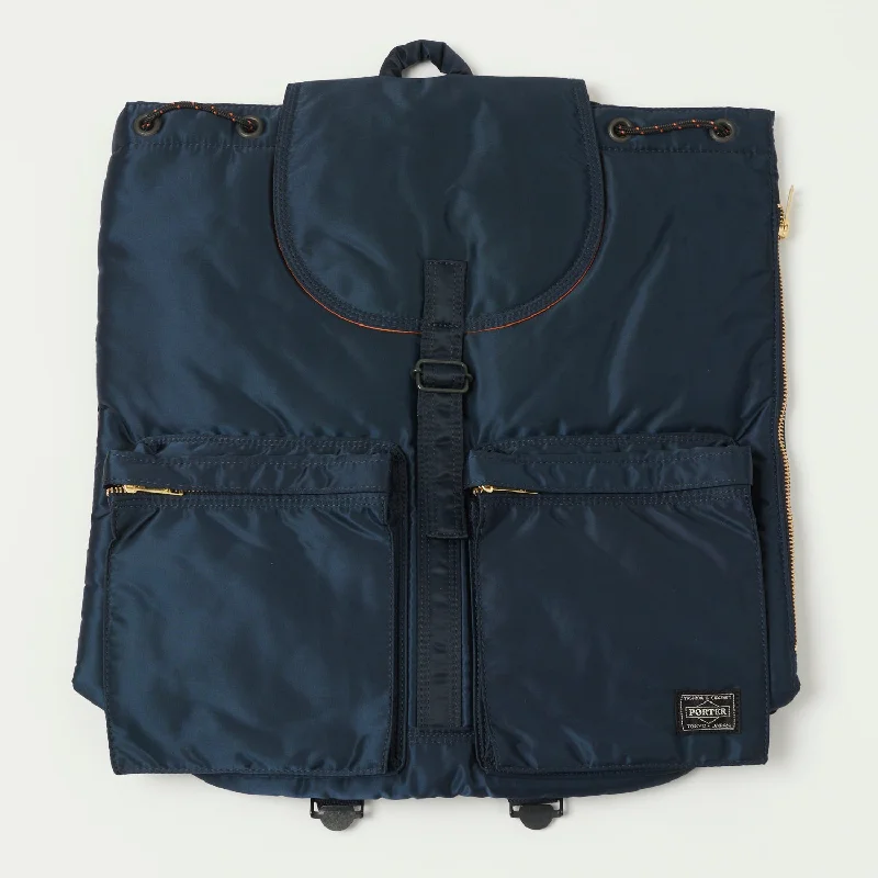 Rustic Bags For Outdoor And Nature-Inspired Looks Porter-Yoshida & Co. Tanker Ruck Sack - Iron Blue