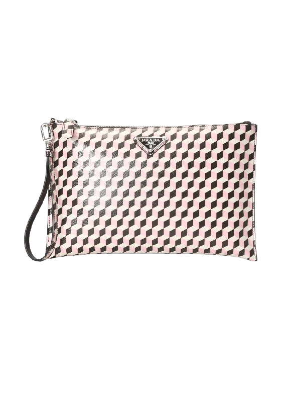 Versatile Bags That Suit Any Outfit Or Event SAFFIANO WRISTLET PRINTED CLUTCH