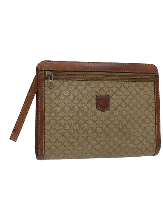 Sleek And Seasonal Sale Bags Macadam Canvas Clutch Bag in Beige and Brown