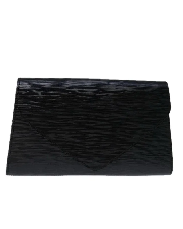 Stylish Bags For Fashion Bloggers Epi Leather Art Deco Clutch Bag with Metal Fittings