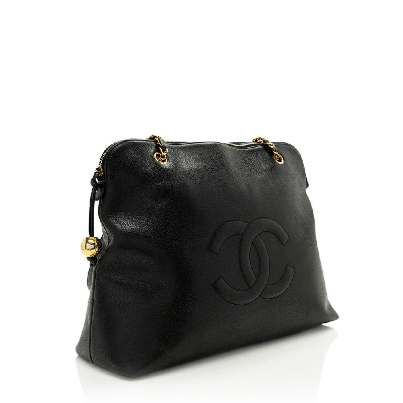 Affordable Bags Chanel Vintage Caviar Leather CC Chain Tote - FINAL SALE (SHF-17174)