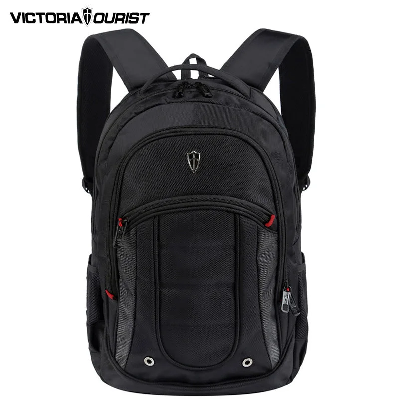 Durable And Cheap Bags VICTORIATOURIST 15.6 inch laptop backpack men travel/business back pack waterproof nylon backpack euro style v6060 black