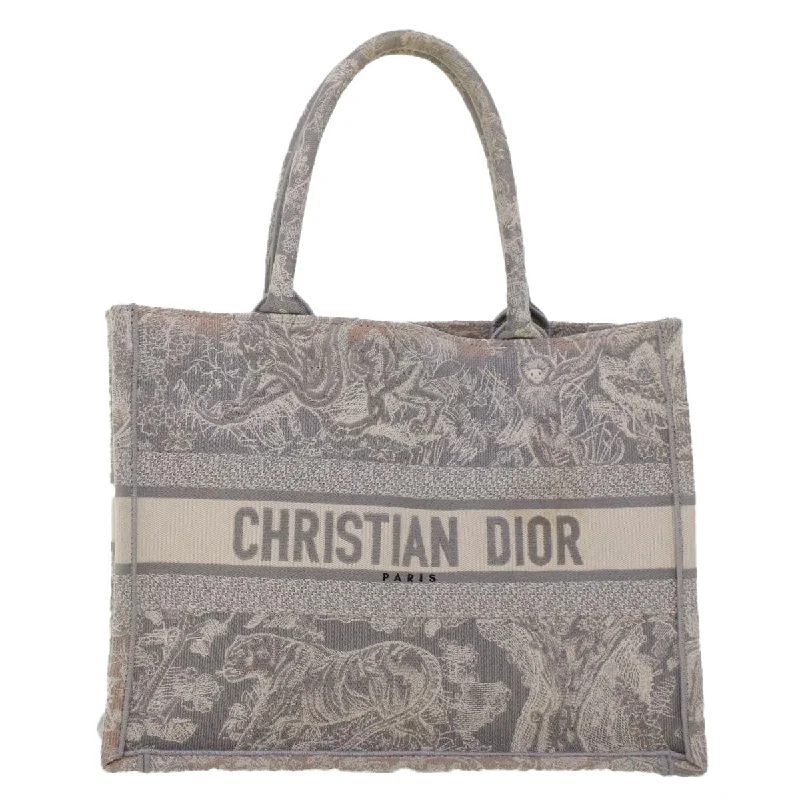 Functional Bags For Busy Moms And Dads CHRISTIAN DIOR Book Tote Bag Canvas Gray M1286ZTDT_M932 Auth bs6141