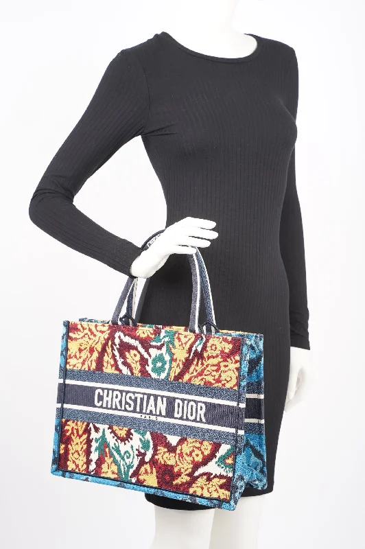 Wholesale Bags For Resellers Christian Dior Womens Book Tote Blue / Multi Medium