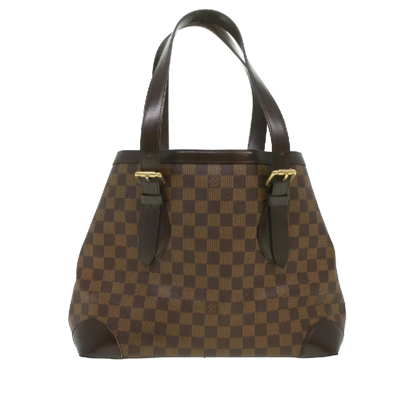 Uxury Designer Handbag Brands Louis Vuitton Brown Canvas Hampstead tote bag