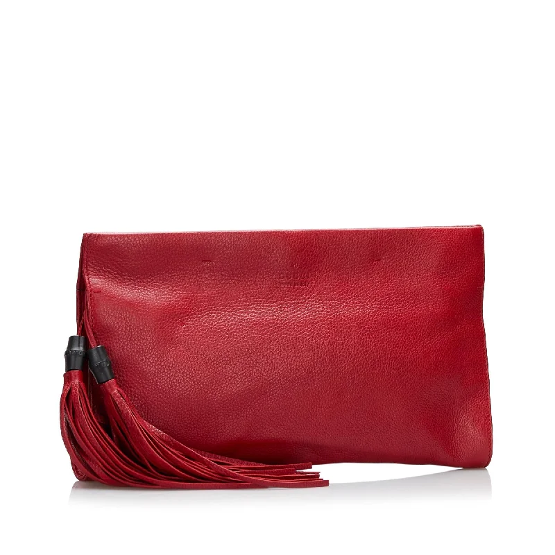 Inspired Bags For Modern Sophistication Gucci Bamboo Tassel Clutch Bag (SHG-37934)