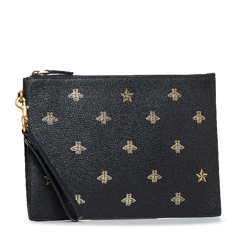 Luxury Bags On Sale Gucci Bee Star Clutch (SHG-nCln2z)