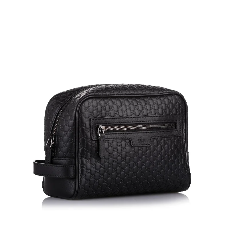 Flash Sale On Premium Bags Gucci Black Microguccissima Clutch