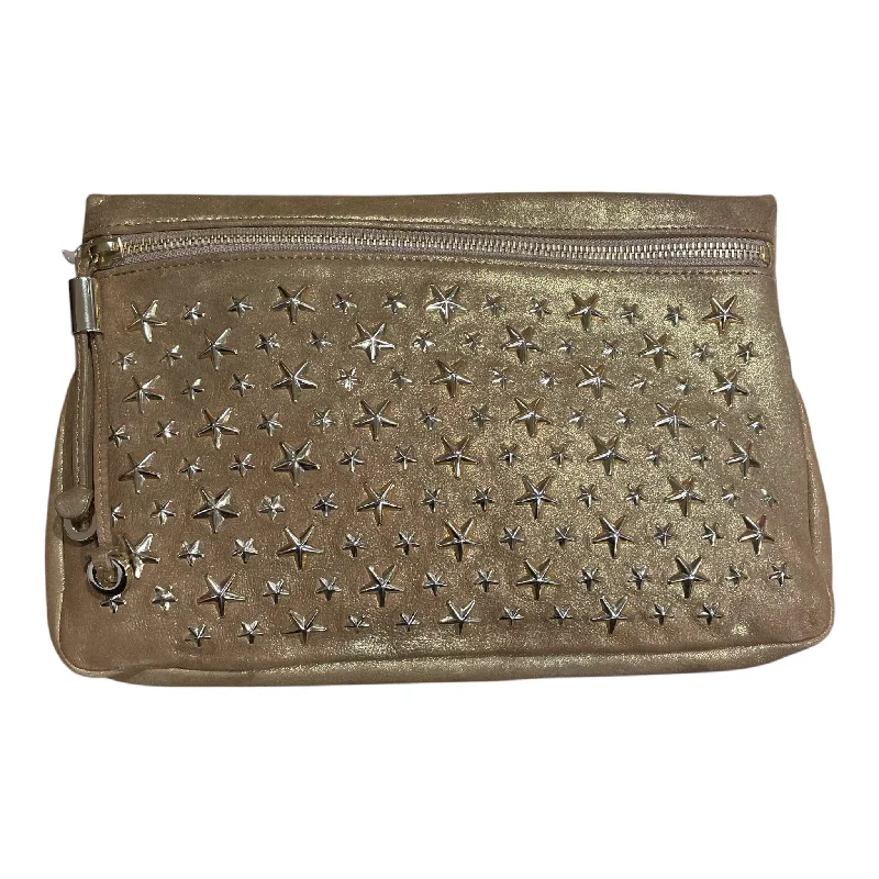 Bags With Discounts JIMMY CHOO/Clutch Bag/Gold/Leather/