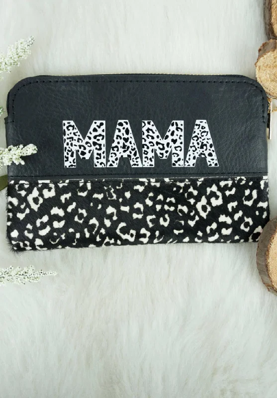 Affordable Bags For Budget Shoppers Black Leopard Mama Clutch Bag