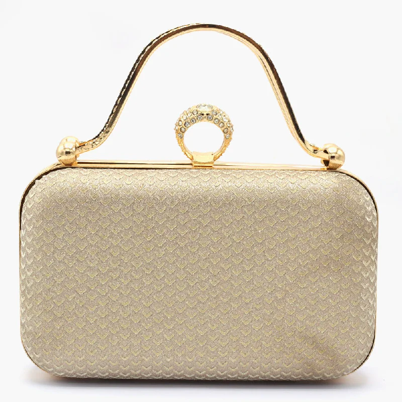 Discounted Designer Bags For Clearance Sale Bridal Clutch - Golden