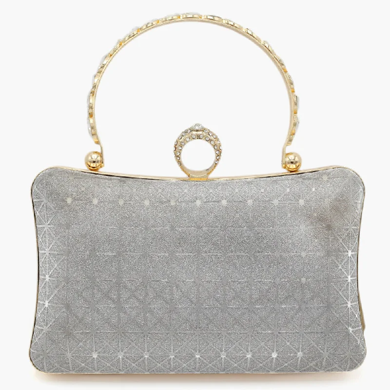 Flash Sale On Premium Bags Bridal Clutch - Grey