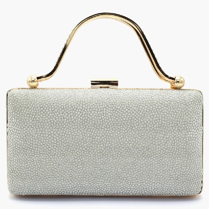 Bags For Urban And Trendy Looks Bridal Clutch - Silver