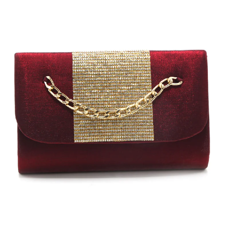 Bag For Luxury Lovers Women's Clutch - Maroon