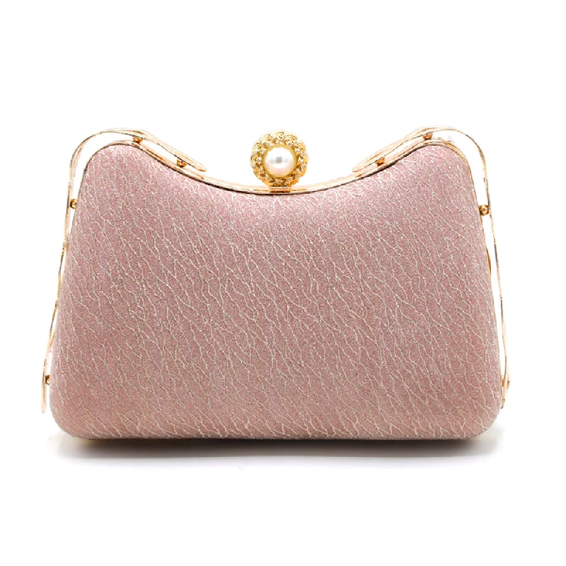 Compact Bags For Minimalist Travelers Women's Fancy Clutch - Peach