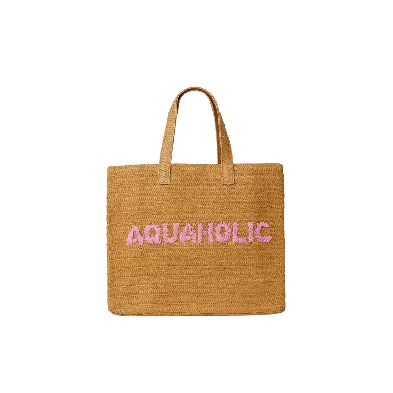 Party Bags For New Year's Eve And Special Occasions Aquaholic Beach Tote Bag In Sand/pink