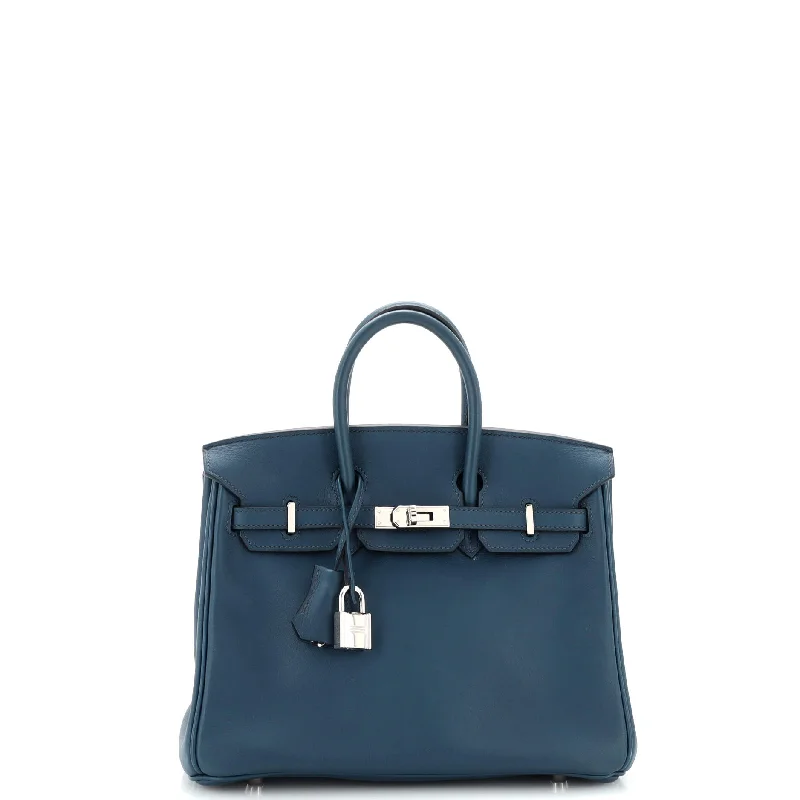 High-Quality Bags On Flash Sale Birkin Handbag Bleu De Malte Swift with Palladium Hardware 25