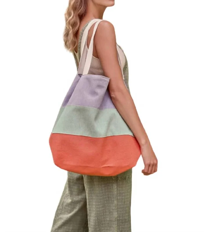 Inspired Bags For High-End Fashion Boho Bag In Lilac/sage/tangerine