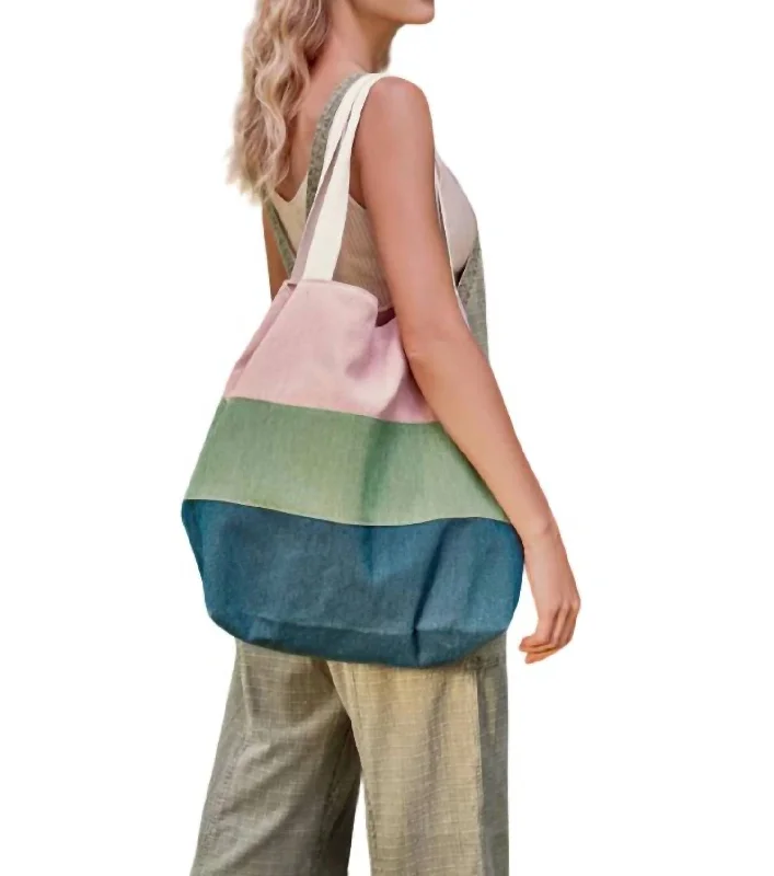 Bags For Minimalist And Functional Design Boho Bag In Petal/sage/racing Green