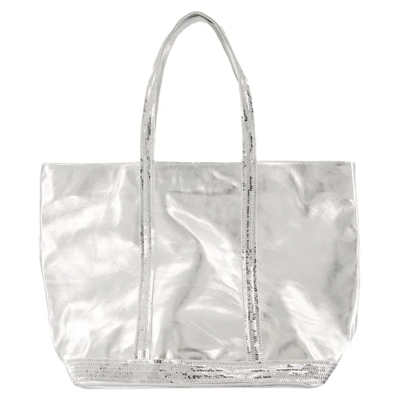 Clearance Bags For Budget Shoppers Cabas L Shopper Bag - Vanessa Bruno - Leather - Silver