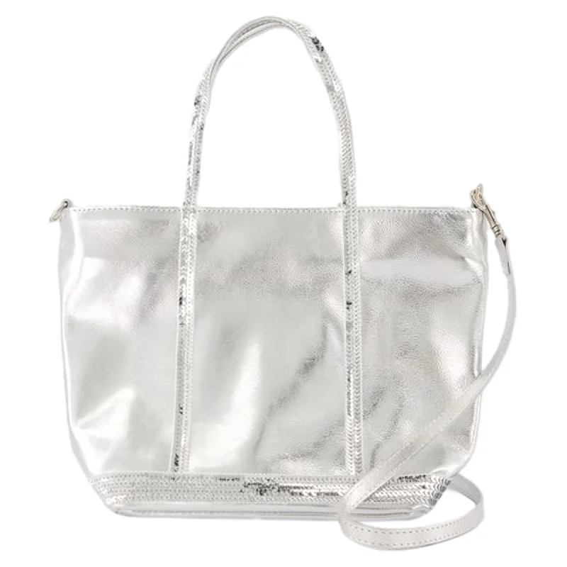 New Year Party Bag For Celebrations Cabas S Shopper Bag - Vanessa Bruno - Leather - Silver