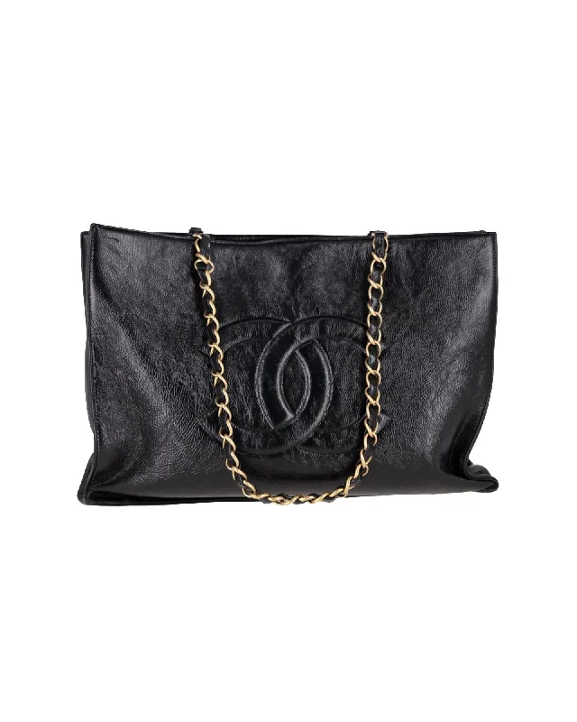 Durable And Fashionable Bags For Daily Use Chanel Jumbo Shopping Tote XL in Black Leather