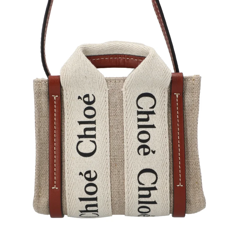 Uxury Designer Handbag Brands Chloé Woody Nano Tote Brown