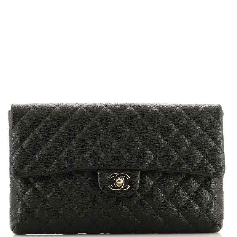 Flash Sale On Premium Bags Classic Flap Clutch Quilted Caviar