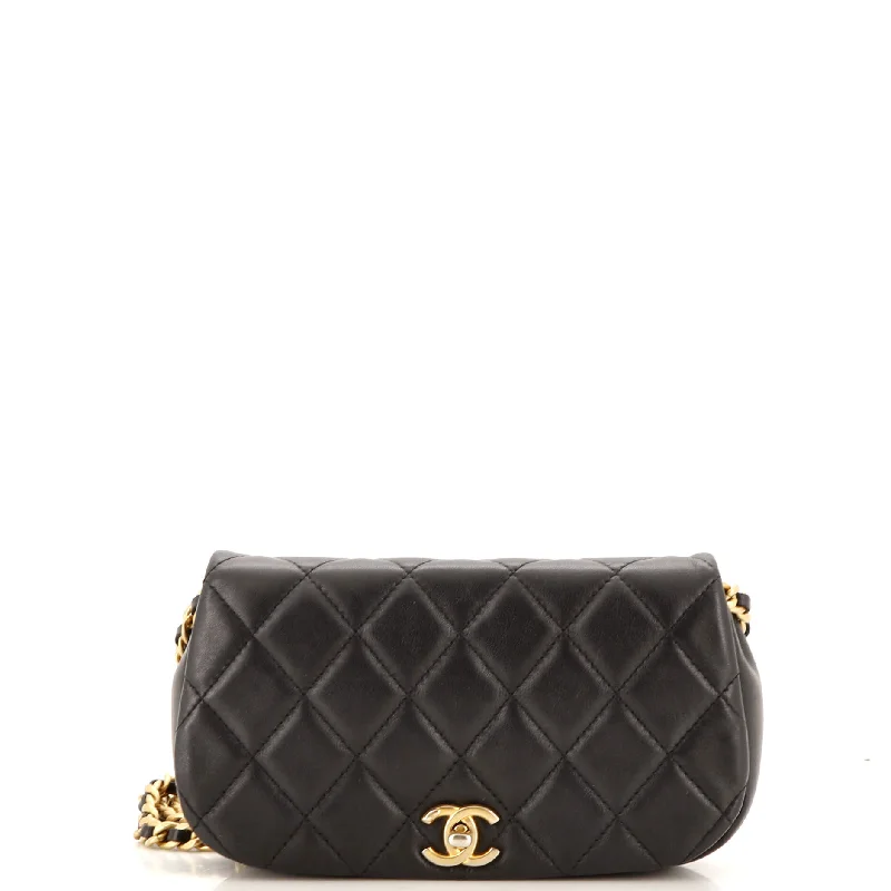 Eco-Friendly Bags With Promotions Coco Mail Clutch with Chain Quilted Calfskin