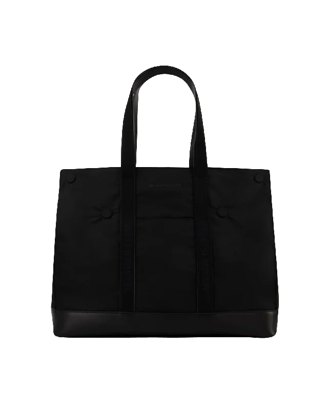 Festive Holiday Gift Bags Demanta Tote Bag - Alexander Mcqueen -  Black - Synthetic