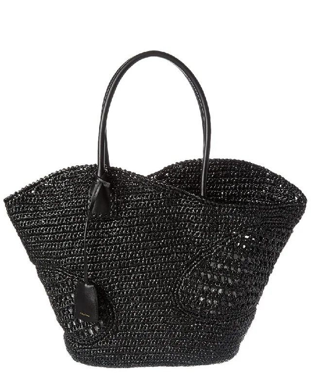 Bags For Free-Spirited And Artistic Styles Ferragamo Woven & Leather Tote