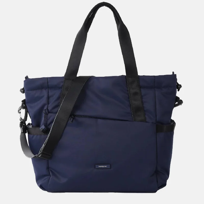 Customizable Bags For Personalized Style Galactic Shoulder Bag/tote In Navy Cosmos