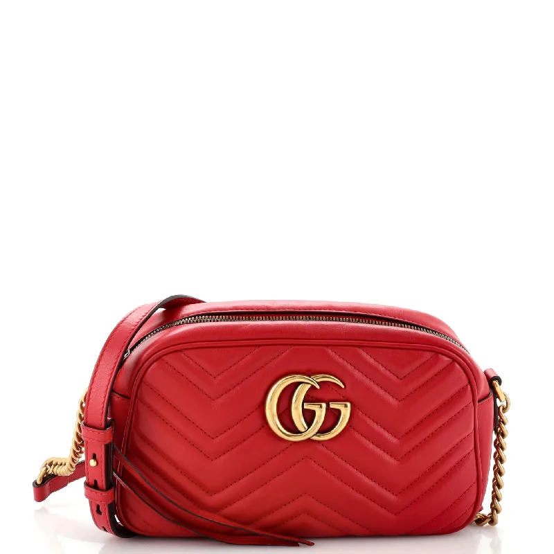 Holiday Gift Bags For Christmas GG Marmont Shoulder Bag Matelasse Leather Small