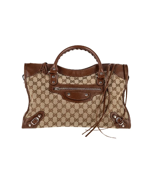 Versatile Bags That Suit Any Outfit Or Event Gucci X Balenciaga The Hacker Project GG Canvas Neo Classic Bag Medium in Brown Canvas and Leather