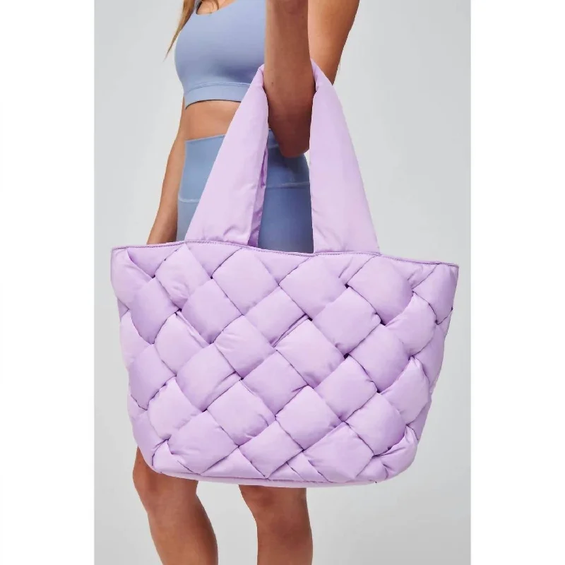 Minimalist Bags For Clean And Modern Aesthetics Intuition East West Tote Bag In Lilac