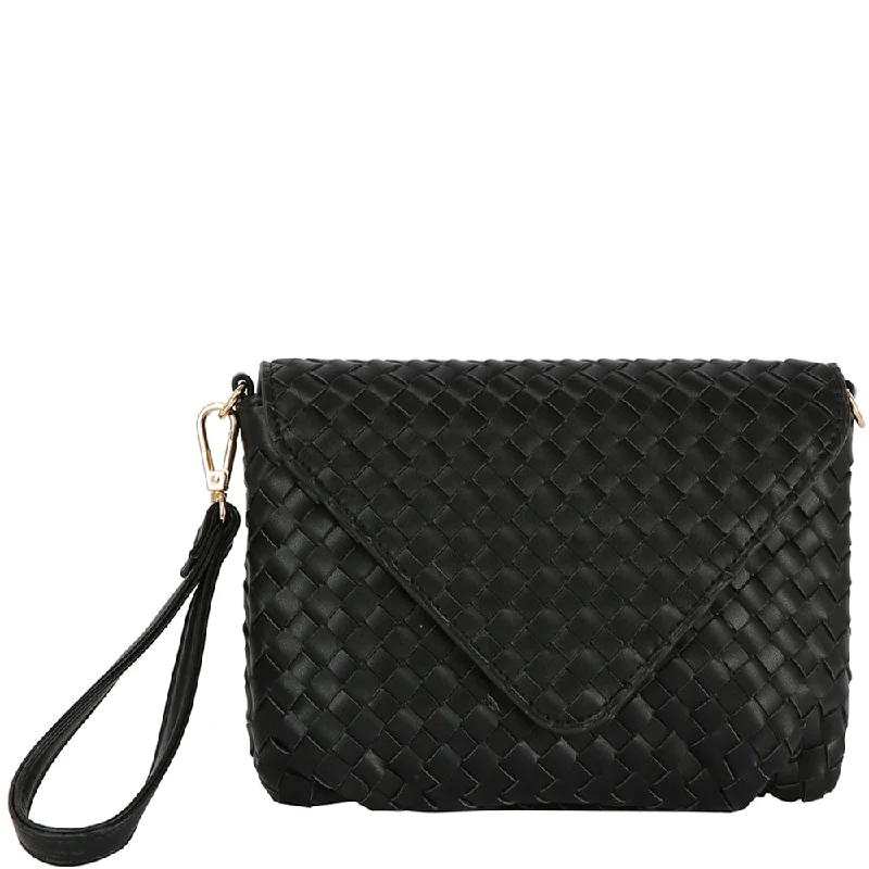 Durable And Fashionable Bags For Daily Use BASKETWEAVE CONVERTIBLE ENVELOPE CLUTCH