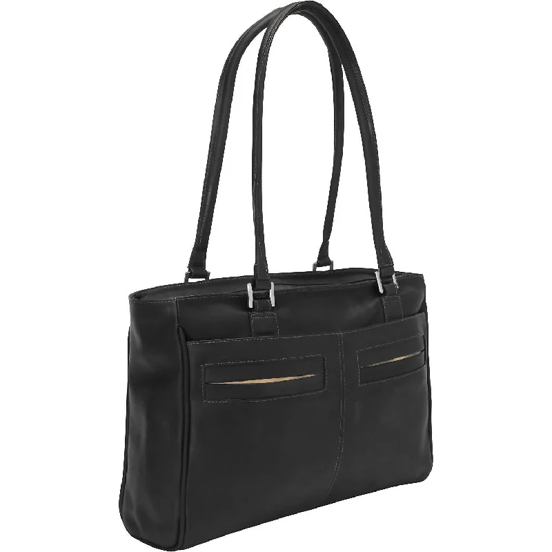 Discounted Designer Bags For Clearance Sale Ladies Laptop Tote With Pockets In Black