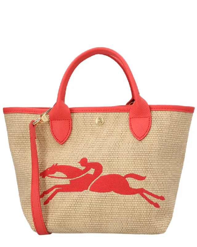 Halloween-Themed Longchamp Le Panier Pliage Small Raffia Tote