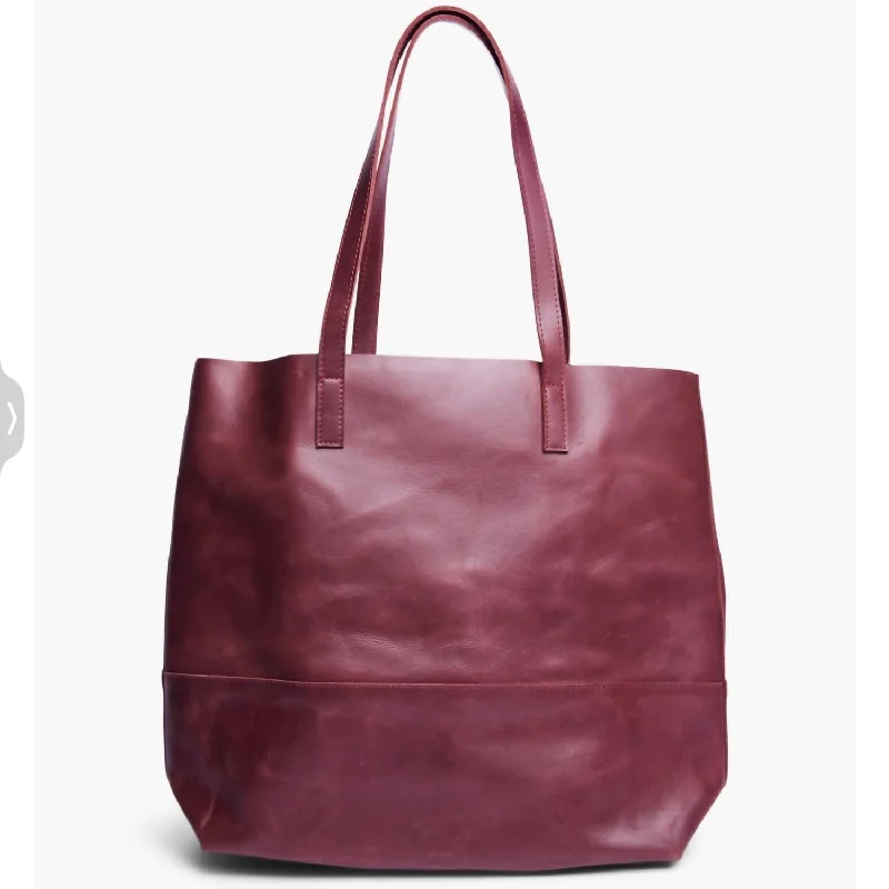 Affordable Bags For Budget Shoppers Mamuye Classic Tote In Dark Cherry