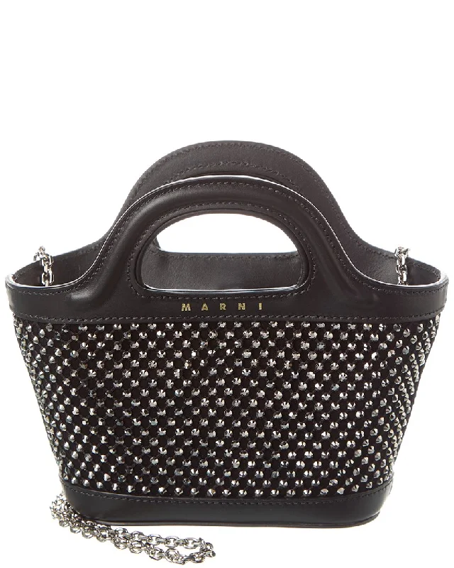 Rustic Bags For Outdoor And Nature-Inspired Looks Marni Studded Mini Leather Tote