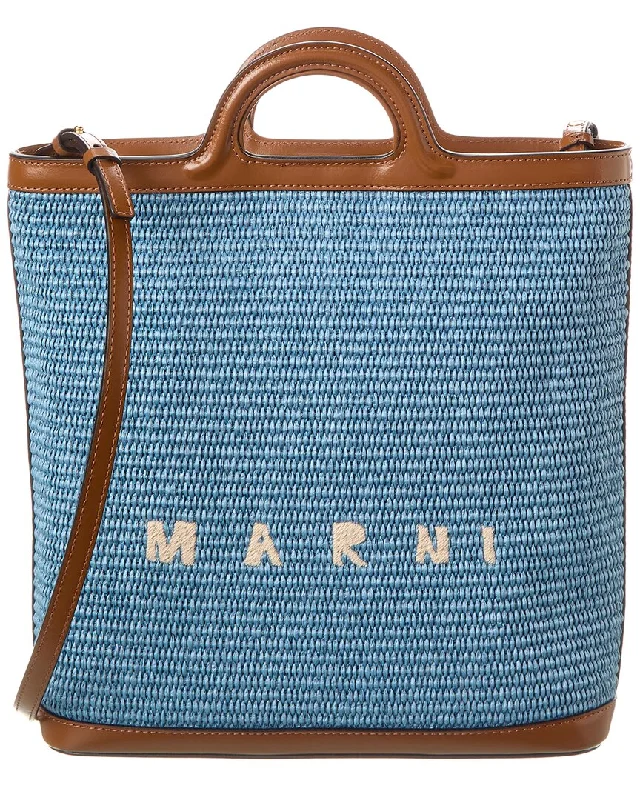 High-Quality Bags On Flash Sale Marni Tropicalia Straw & Leather Tote