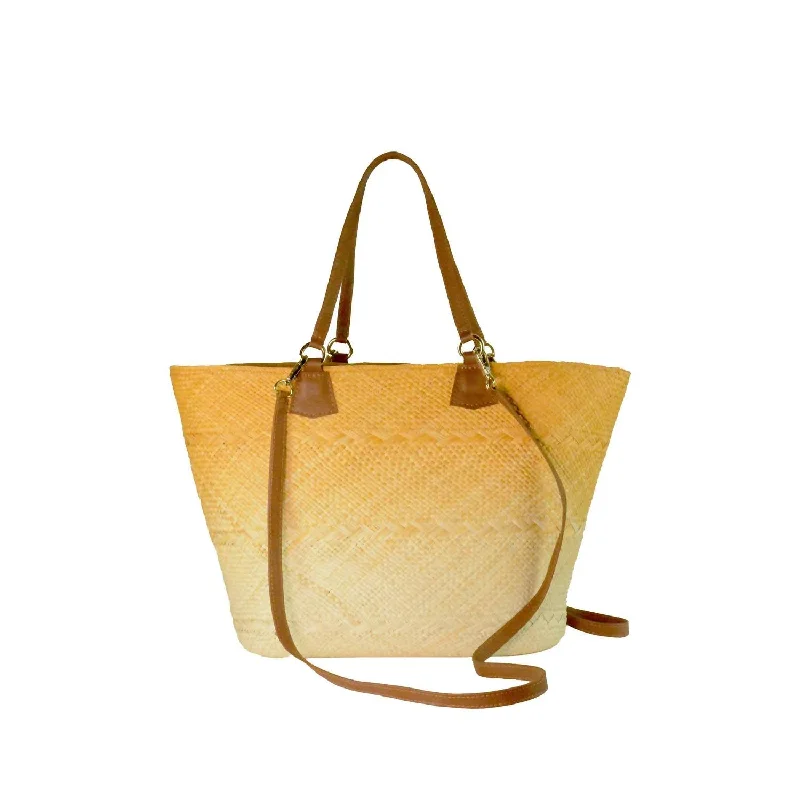 Urban Style Medium Ombre Basket Bag In Natural