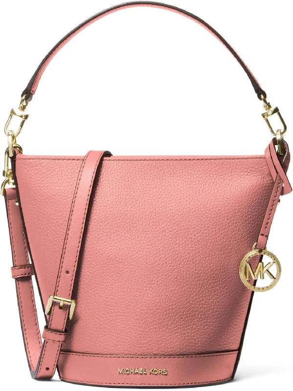 Luxury Bags On Sale Michael Kors Townsend Small Top Zip Convertible Bucket Crossbody, Sunset Rose