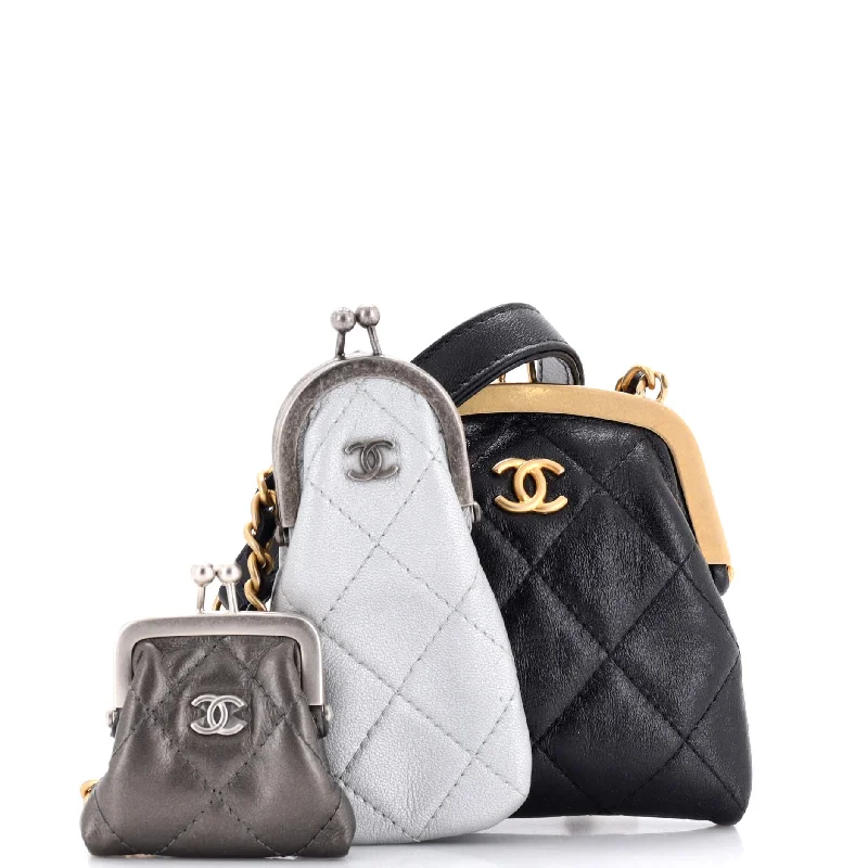 Discounted Designer Bags For Clearance Events Multi Clutch with Chain Quilted Leather